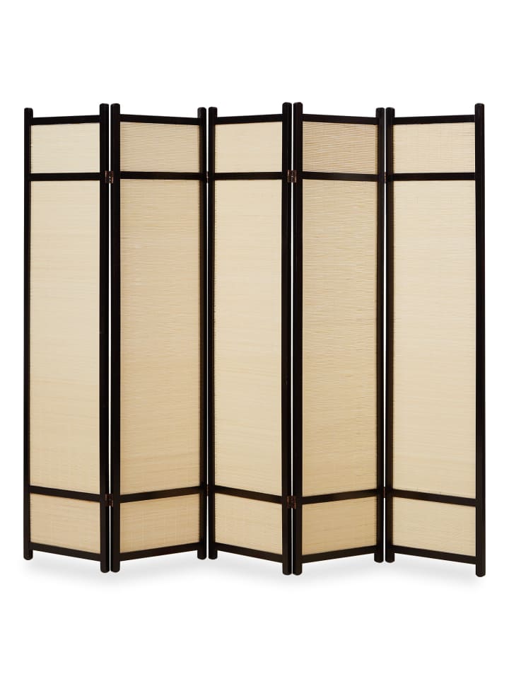 Homestyle4u 5-tlg. Paravent in Schwarz 220x175 günstig kaufen onesize