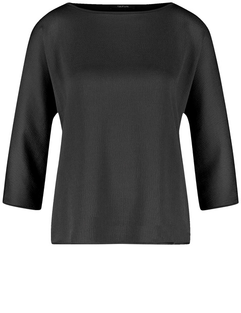 3/4 Arm Shirt mit feiner Crinkle-Front