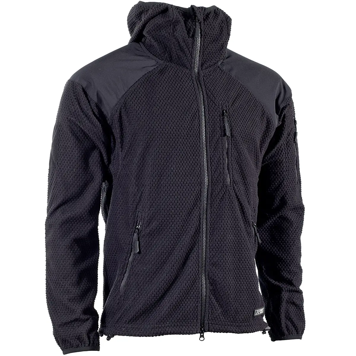 Fleecejacke Delta mit Kapuze schwarz