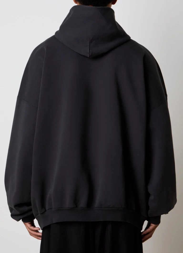 Balenciaga prevelika dukserica s klokanovim džepom i printom logotipa