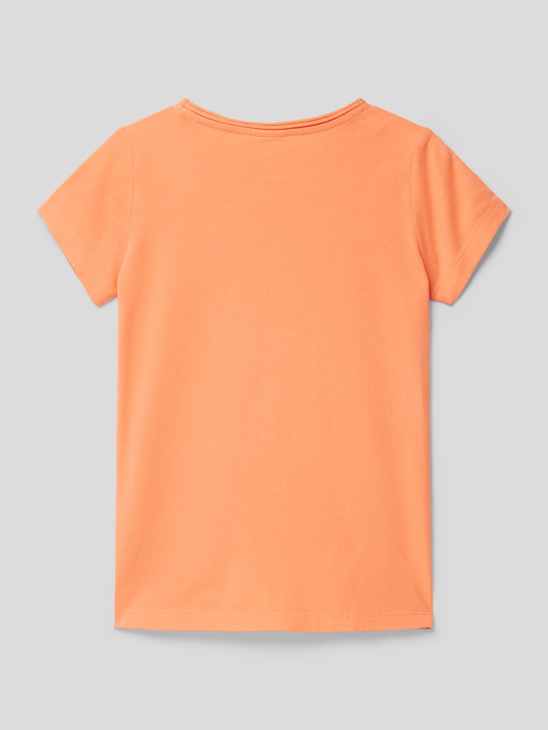T-Shirt mit Rundhalsausschnitt in orange