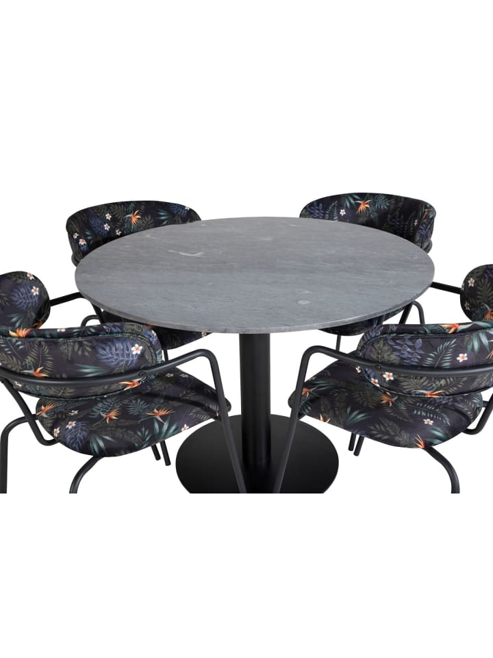 ebuy24 Essgruppe Estelle 68 (5-teilig) Schwarz 106 x 106 cm günstig kaufen onesize