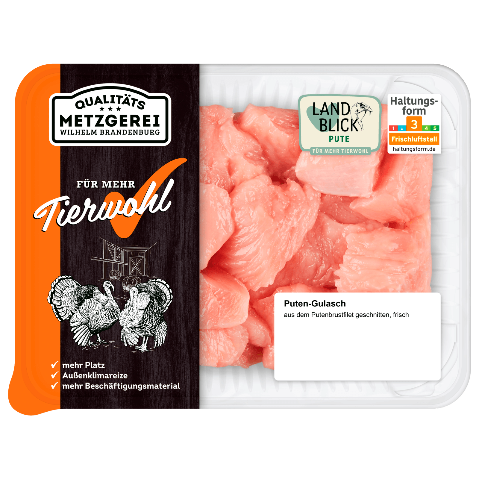 Wilhelm Brandenburg Landblick Putengulasch aus dem Putenbrustfilet 500g