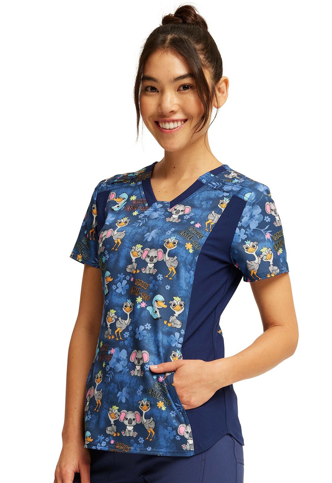 Cherokee Funktionsbluse Bunt bedruckter Damen Kasack 