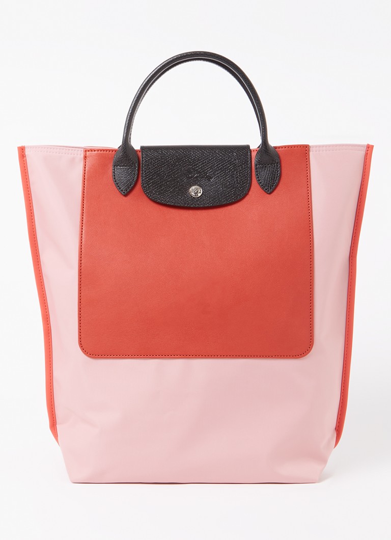 Geantă Longchamp Cabas M cu detalii din piele