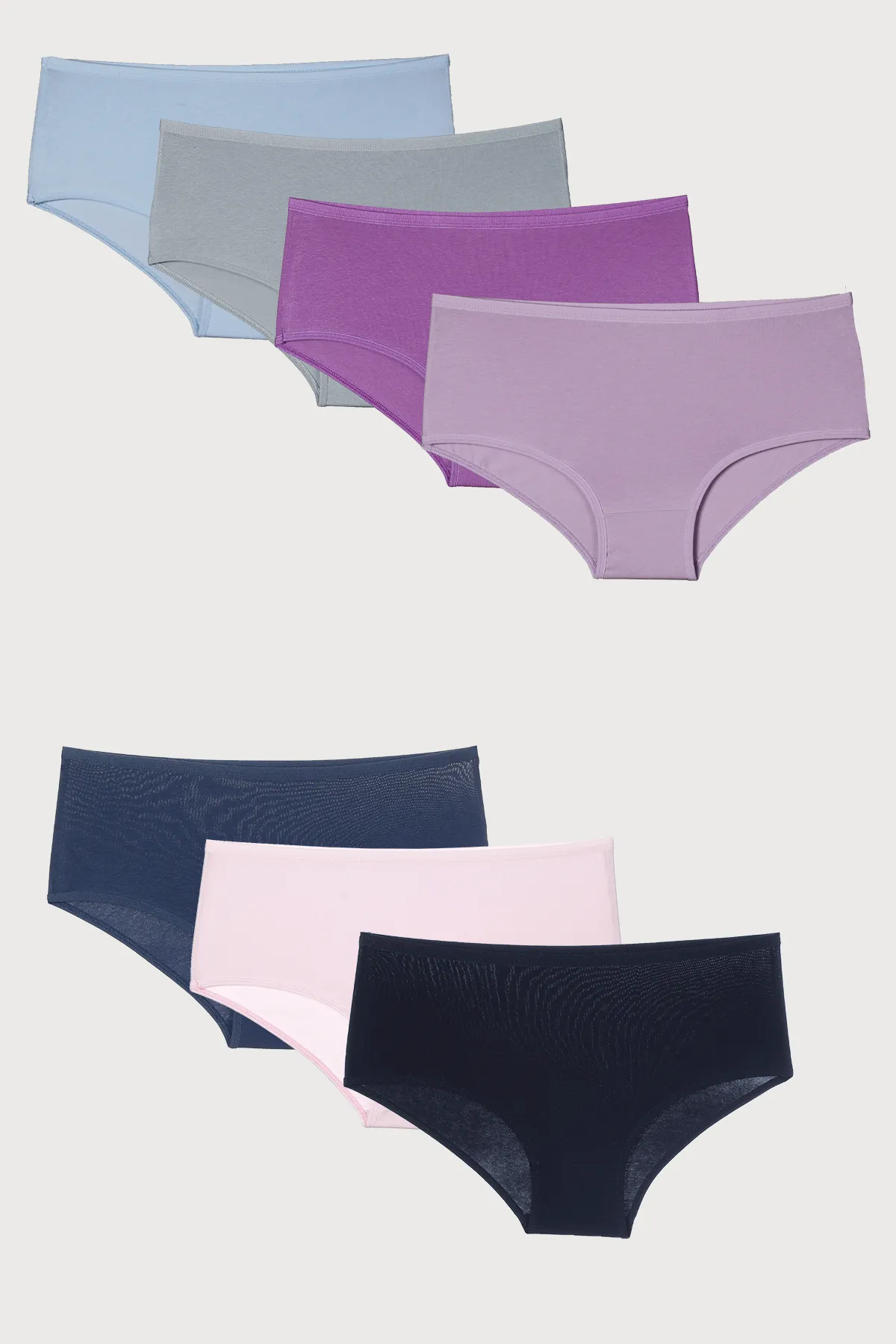 Nicoletta  Damen Höschen Hohe Taille 7er Pack Lycra INDIGO