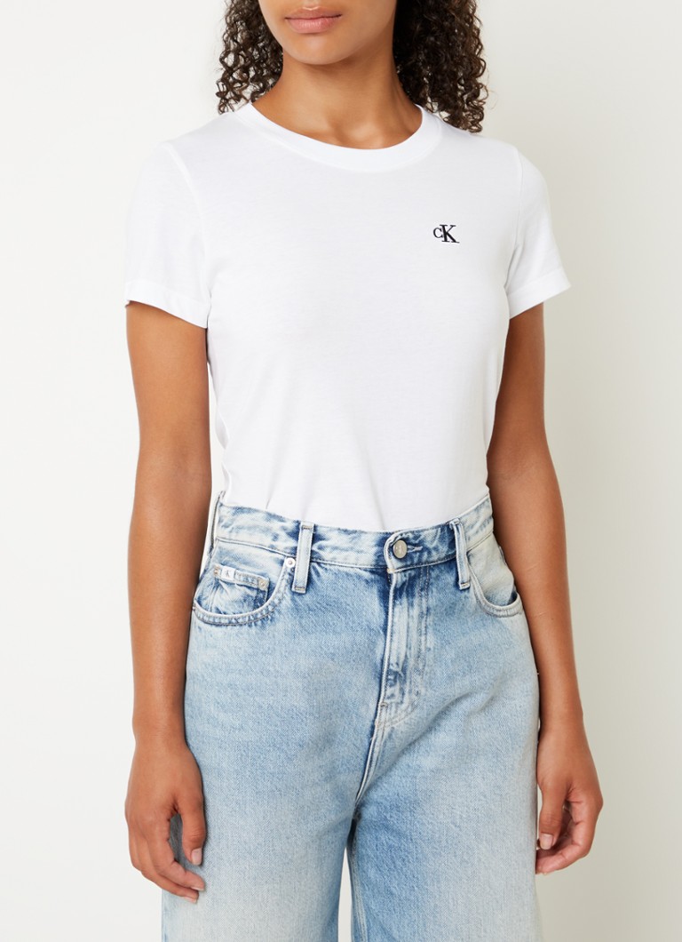 T-shirt Calvin Klein con logo ricamato