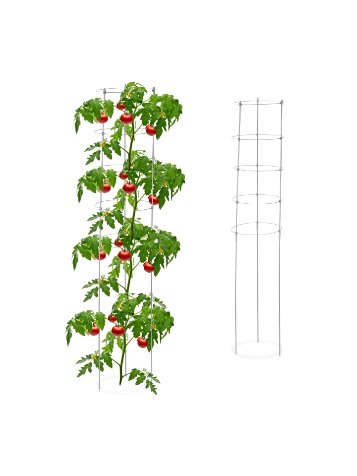 relaxdays 2 x Rankhilfe in Grau - (H)150 x Ø30 cm günstig kaufen onesize