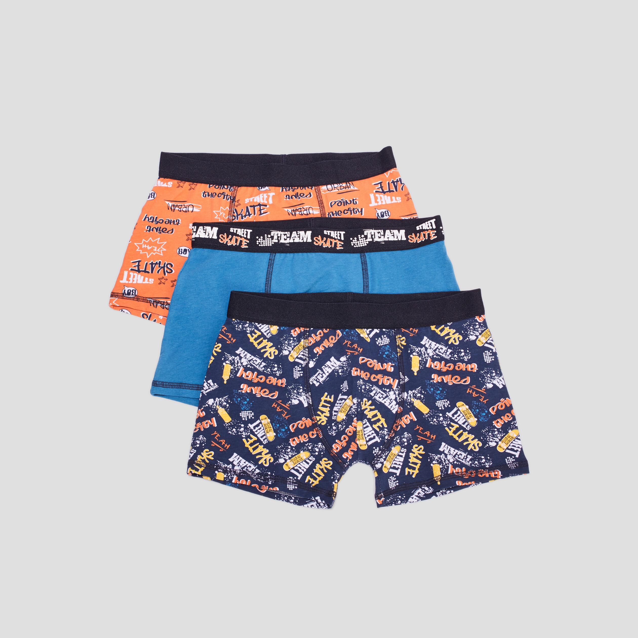 Lot 3 boxers coton bleu garçon | La Halle
