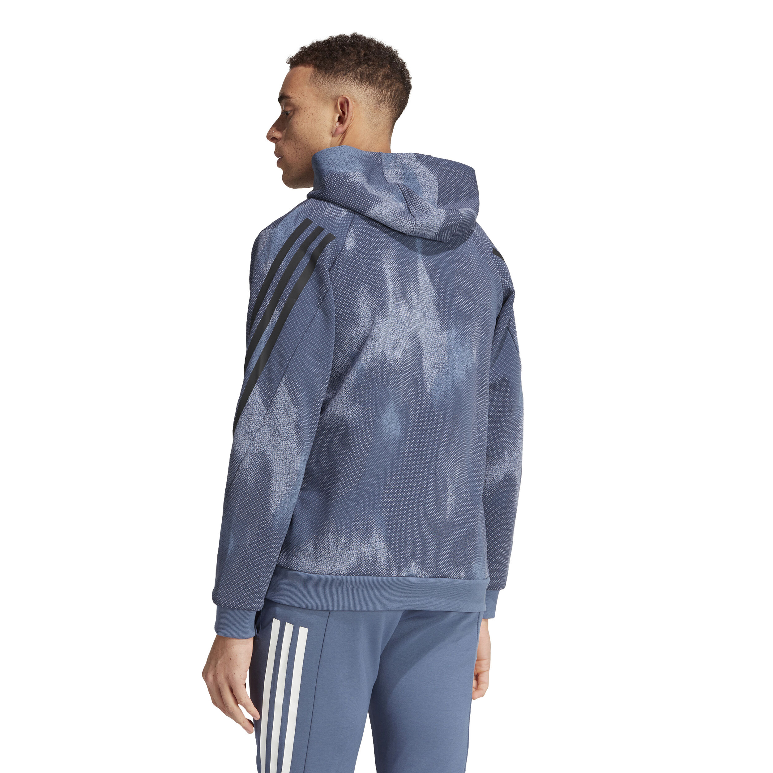Future Icon 3 Stripes Sweatjacke Herren - Blau, Grau