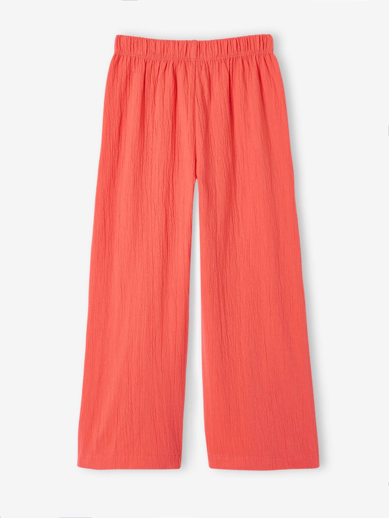 Vertbaudet Weite Mädchen Stretch-Hose Oeko-Tex - koralle