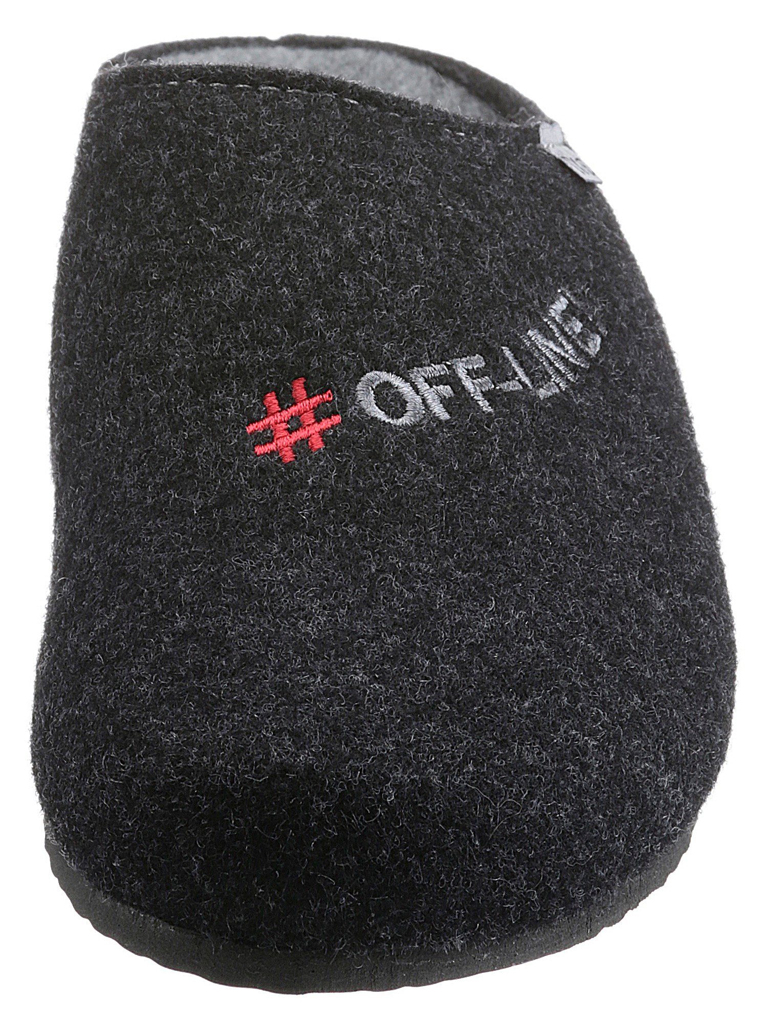 Tofee Pantoffel mit Schriftzug 