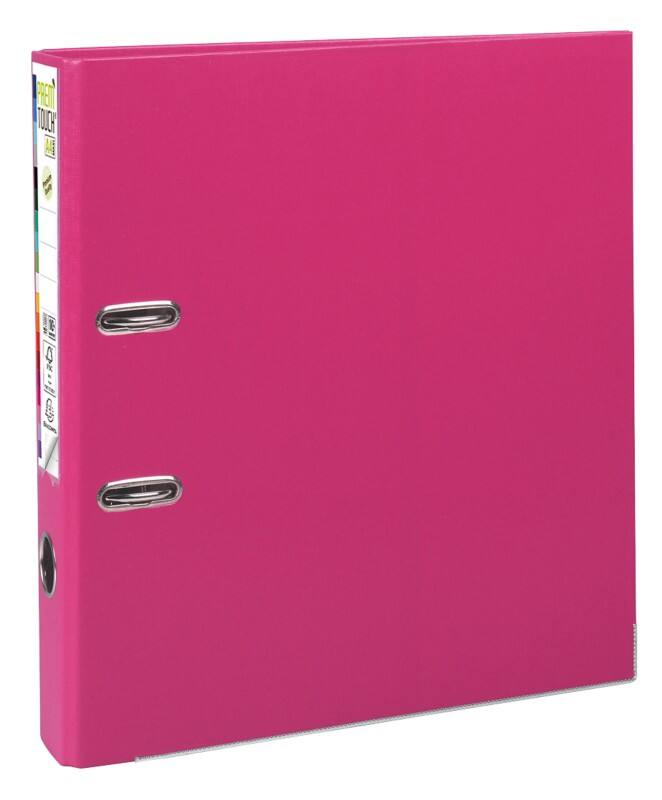 Exacompta Prem Touch Ordner DIN A4 50 mm Himbeere 2 Ringe 53159E Pappkarton, PP (Polypropylen) Hochformat 10 Stück