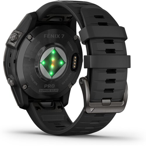 FĒNIX® 7 PRO - SAPPHIRE SOLAR EDITION SCHWARZ/CARBONGRAU TITAN DLC MIT QUICKFIT®-SILIKON-ARMB