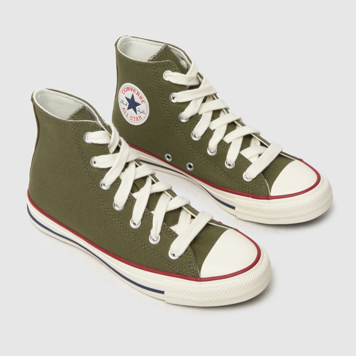 Converse – All Star – Mörkgröna höga sneakers