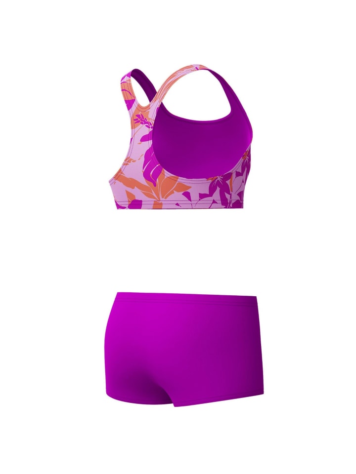 Speedo Boyleg zweiteiler Badeanzug  in Lila günstig kaufen
