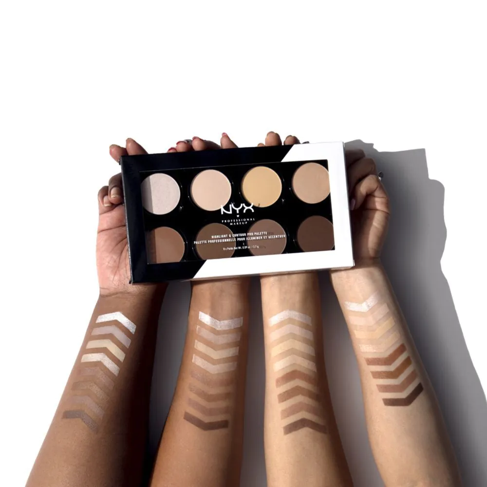 NYX Highlight & Contour Pro Palette kontūravimo paletė