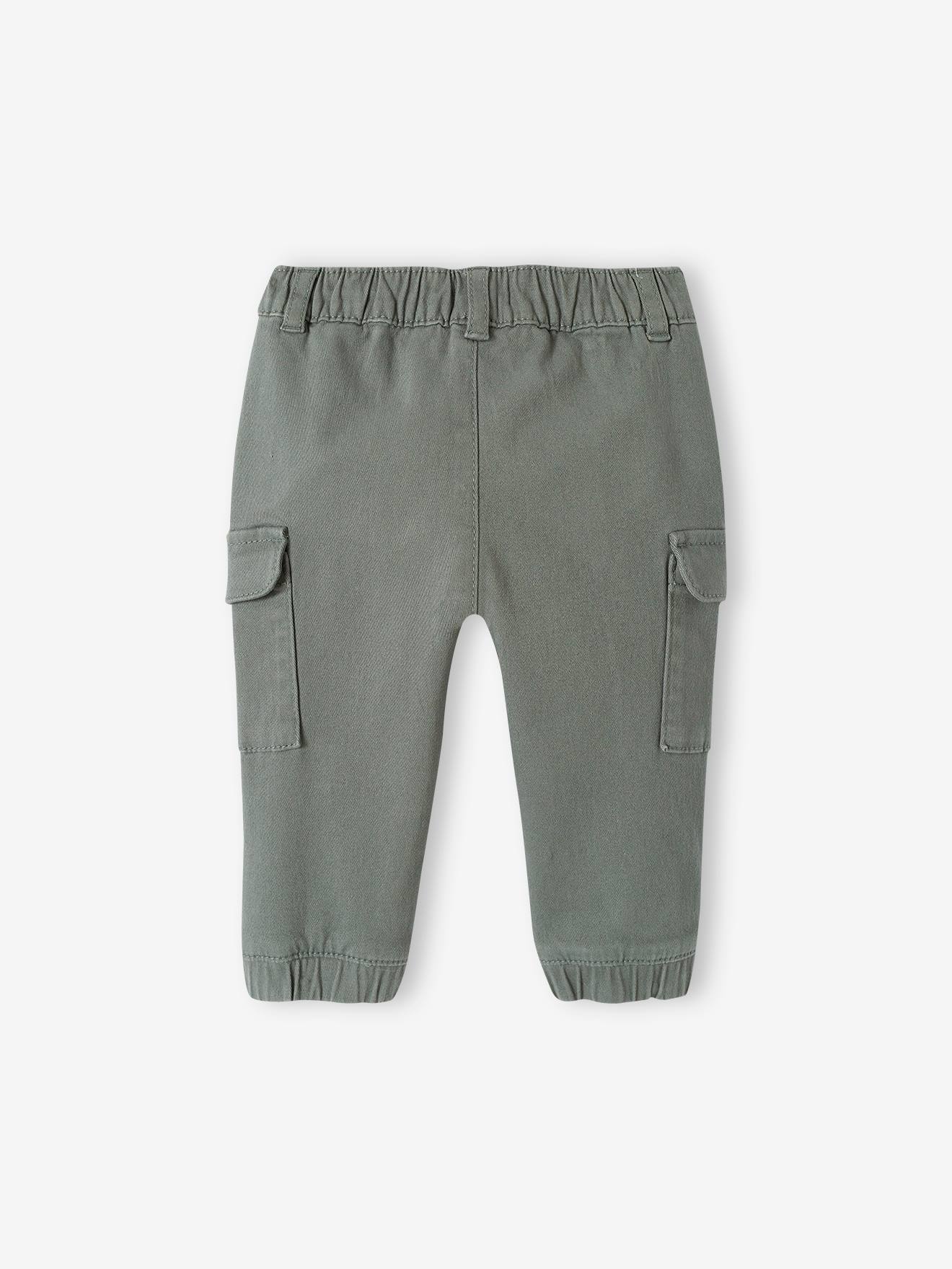Vertbaudet Baby Cargohose mit Schlupfbund Oeko-Tex - khaki