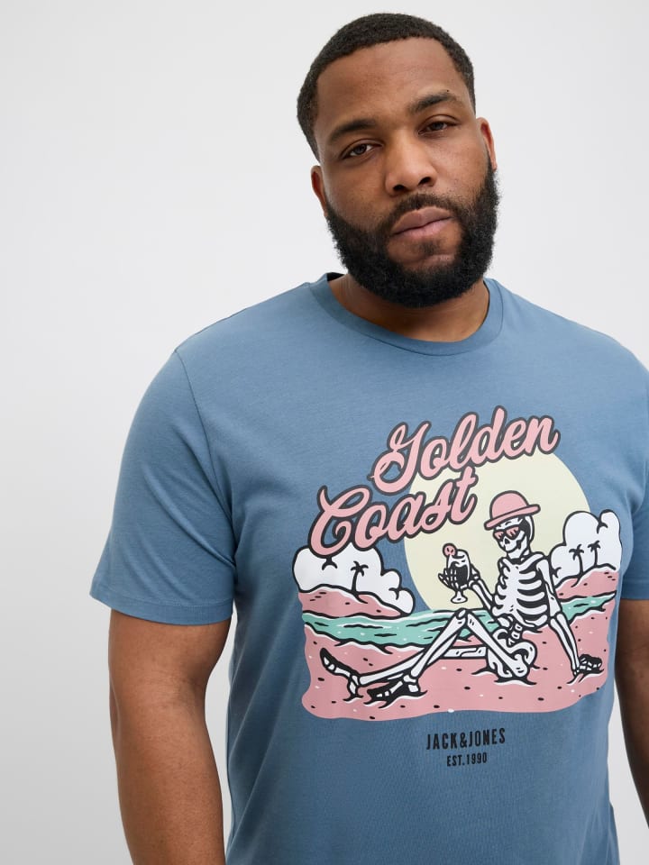 JACK & JONES PLUS T-shirt in Oceanview günstig kaufen