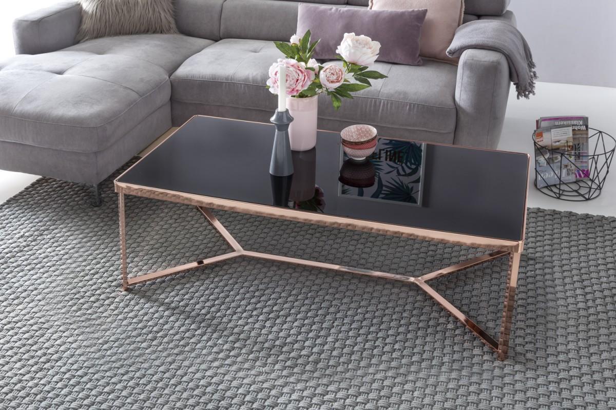 Wohnling Design Couchtisch Glasplatte eckig