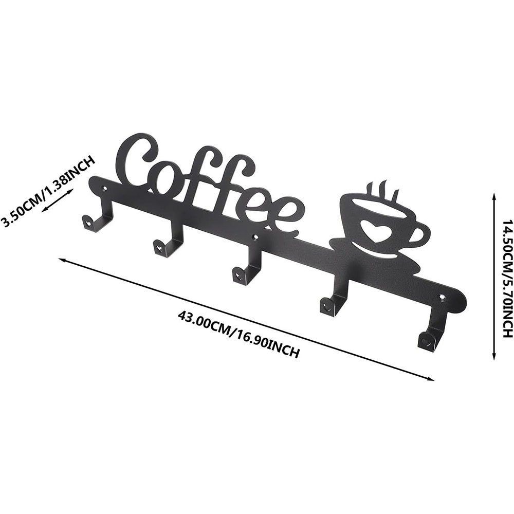 KOMIRO Gläserhalter Kaffee Becher Halter Rustikalen Wand Montiert Tasse Veranstalter