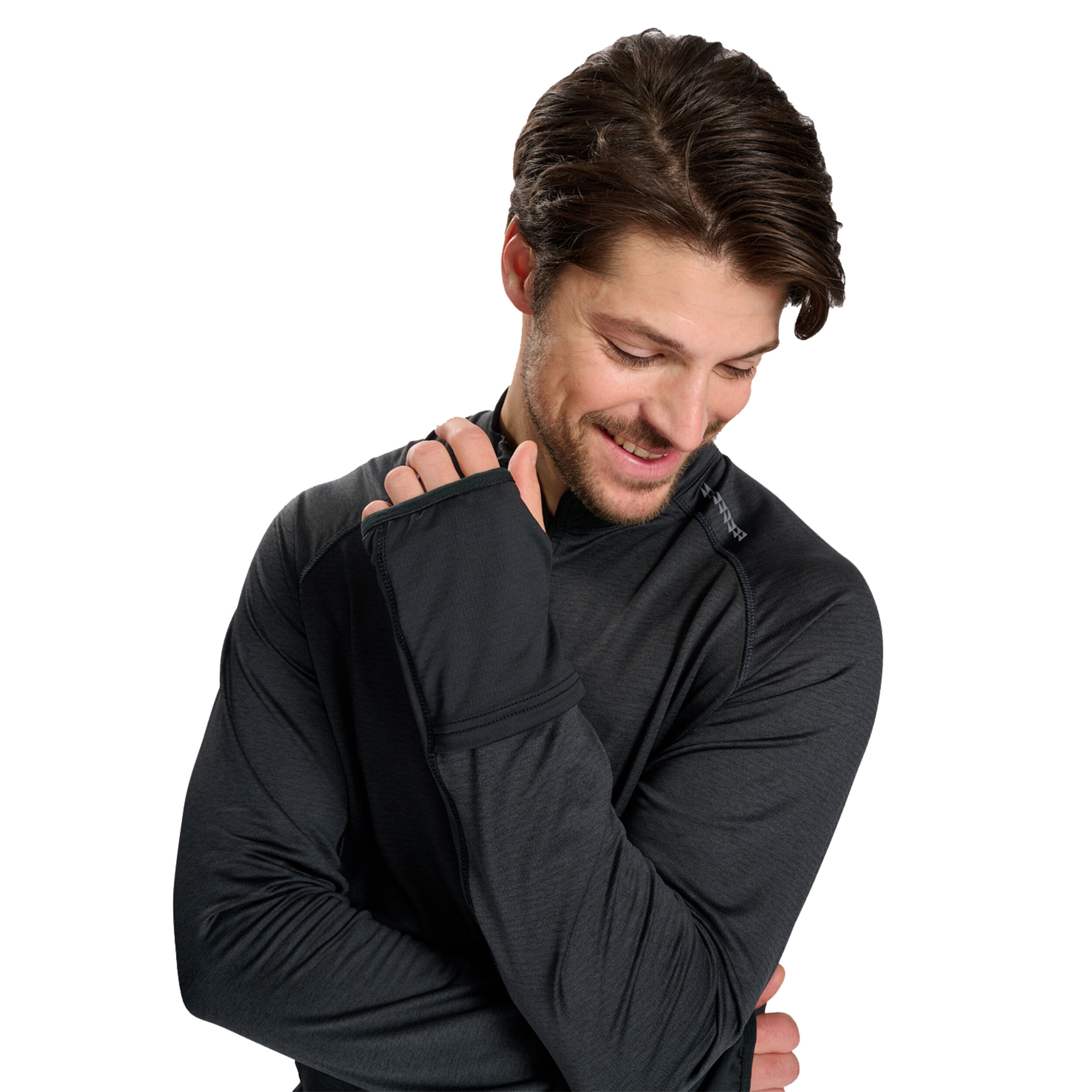 Mesa Half-Zip Lauftop Herren - Schwarz
