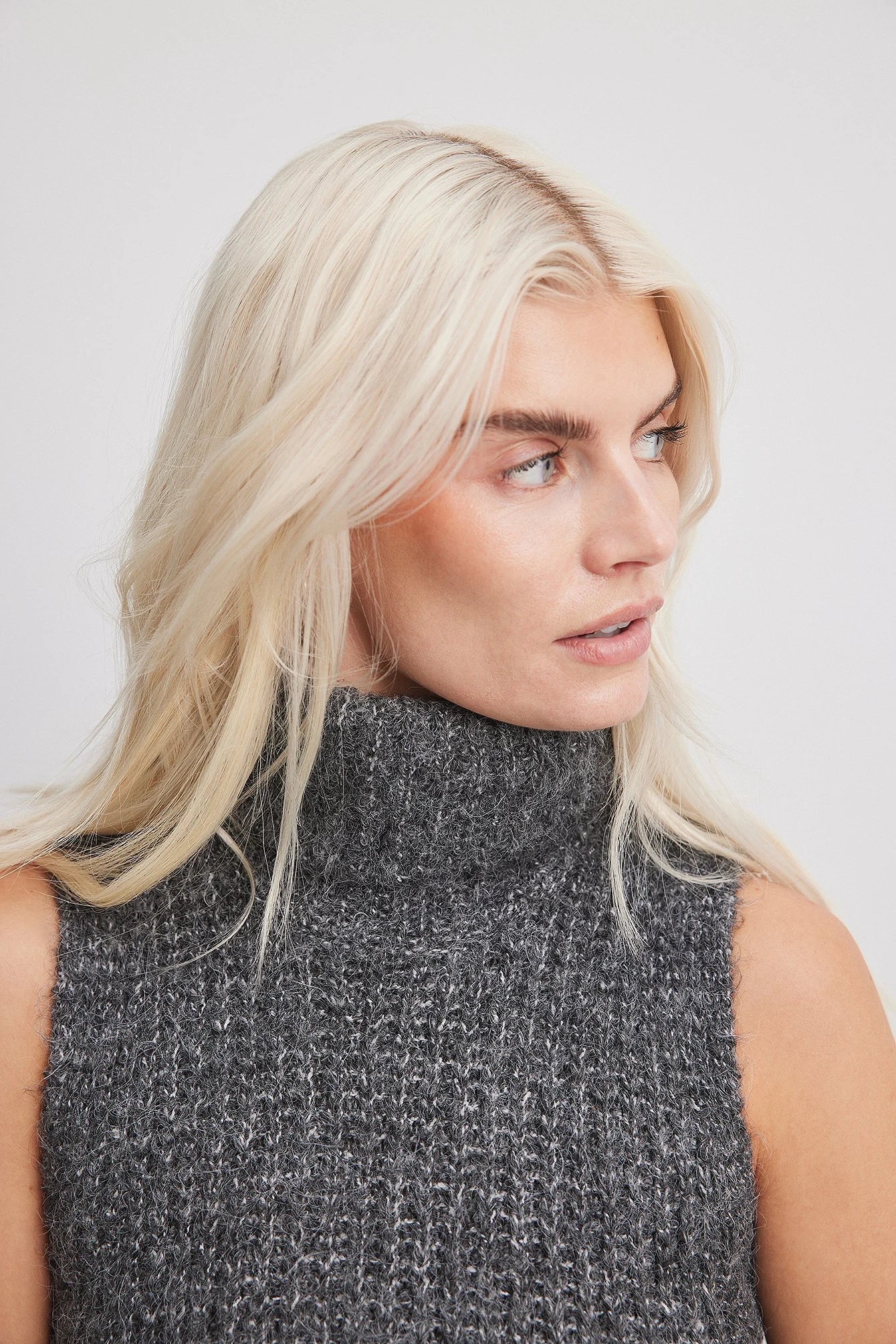 Maxi-Strickkleid mit Rollkragen