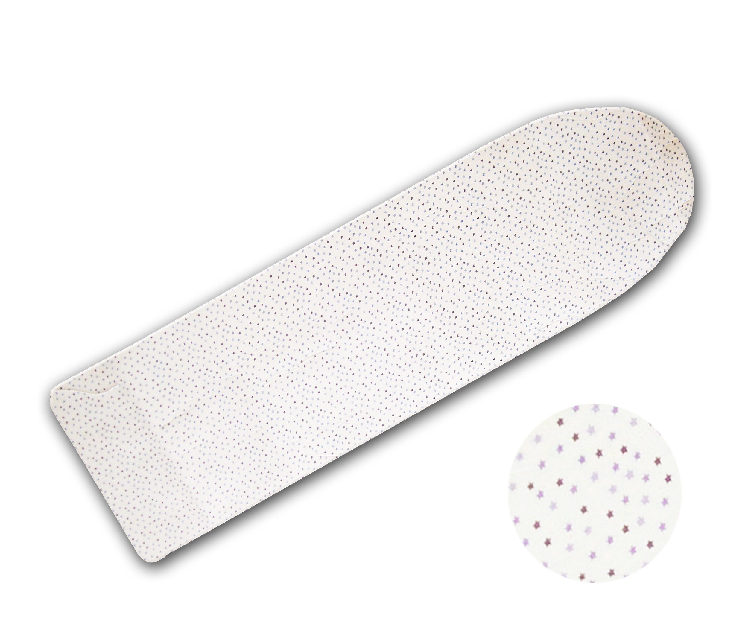 Reinex Bügelbrettbezug BÜGELBRETTBEZUG 150x51cm Dampfdurchlässig Bügeltischbezug Bügelbrett Bezug 74 (Sterne)