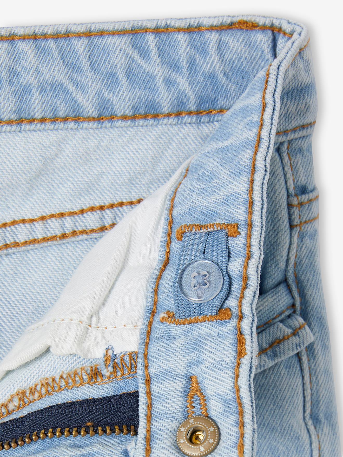 Vertbaudet Gerade Mädchen Jeans, Hüftweite COMFORT - bleached