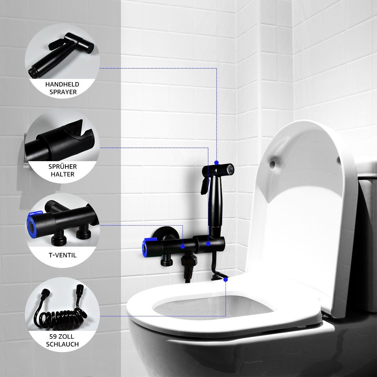 Greensky Bidetarmatur Bidet Handbrause Toilette Bad Armaturen Edelstahl