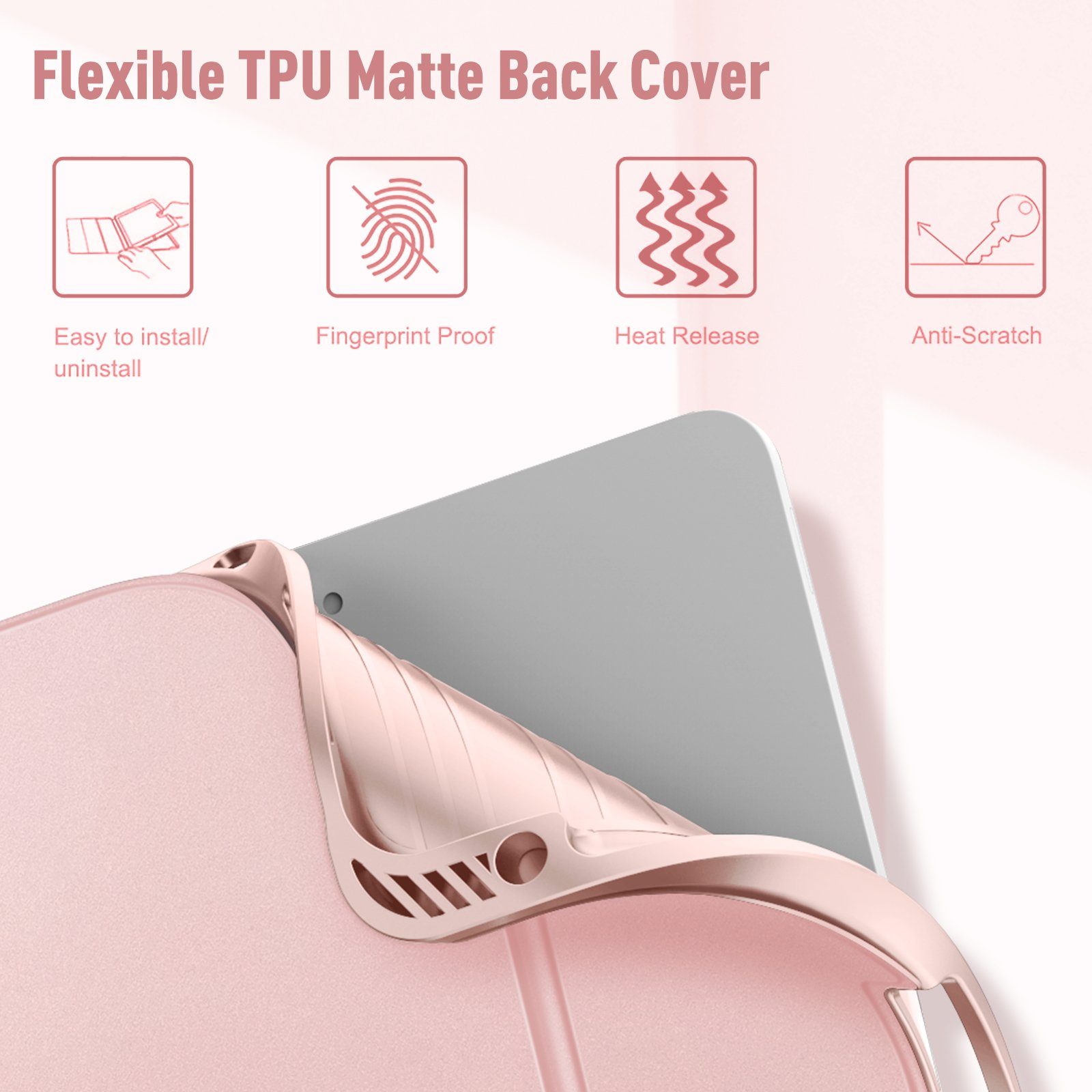 Fintie Tablet-Hülle Tastatur Hülle für iPad Air 5. Generation 2022 / iPad Air 4. Generation 2020, iPad Air 10.9 Hülle mit Tastatur, Deutscher Tastatur mit Touchpad Magnetisch Abnehmbarer Keyboard