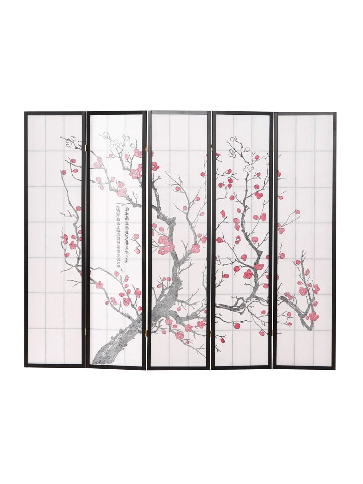 Homestyle4u 5-tlg. Paravent in Schwarz 220x179 günstig kaufen onesize