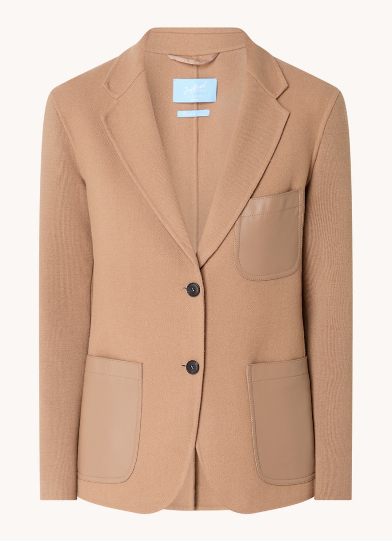 MaxMara Unicum blazer in wool blend with patch pockets