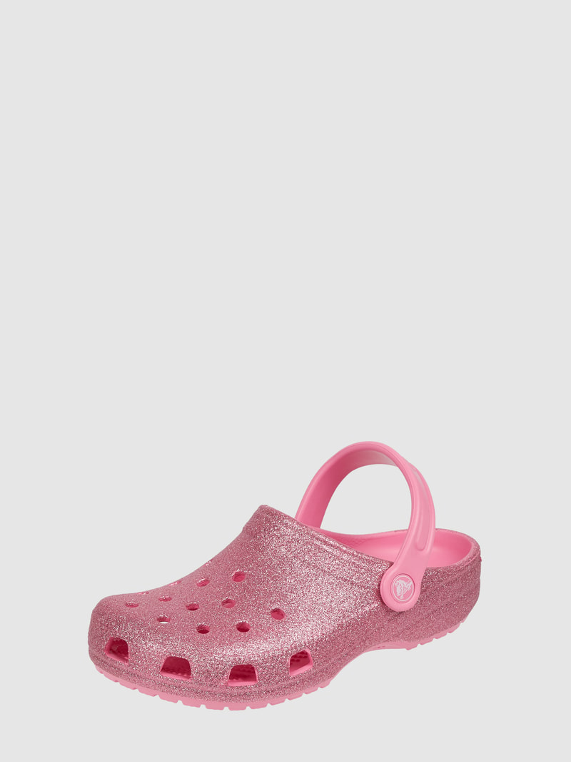 Clogs mit Glitter-Effekt in pink