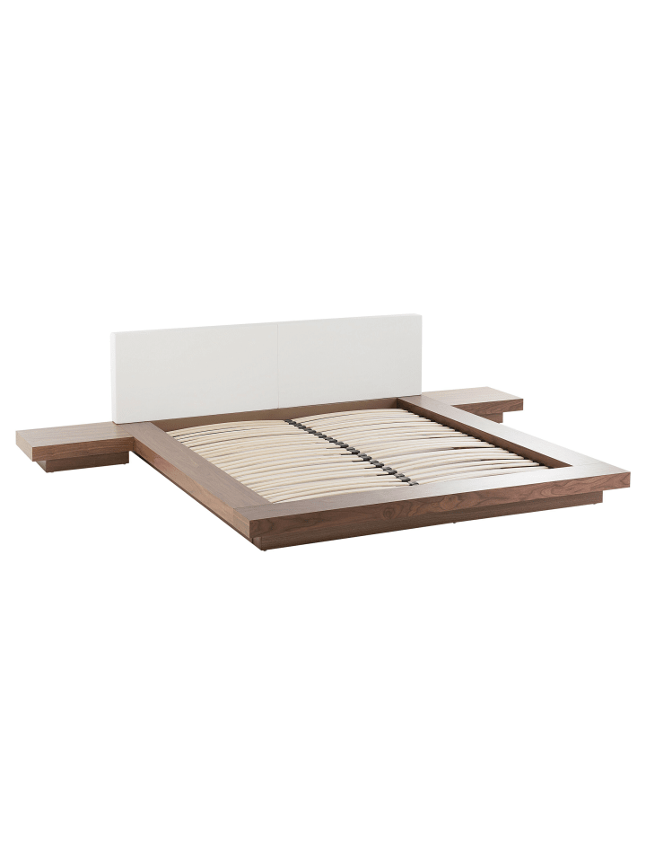 Beliani Doppelbett mit LED ZEN in Heller Holzfarbton/Weiß günstig kaufen onesize