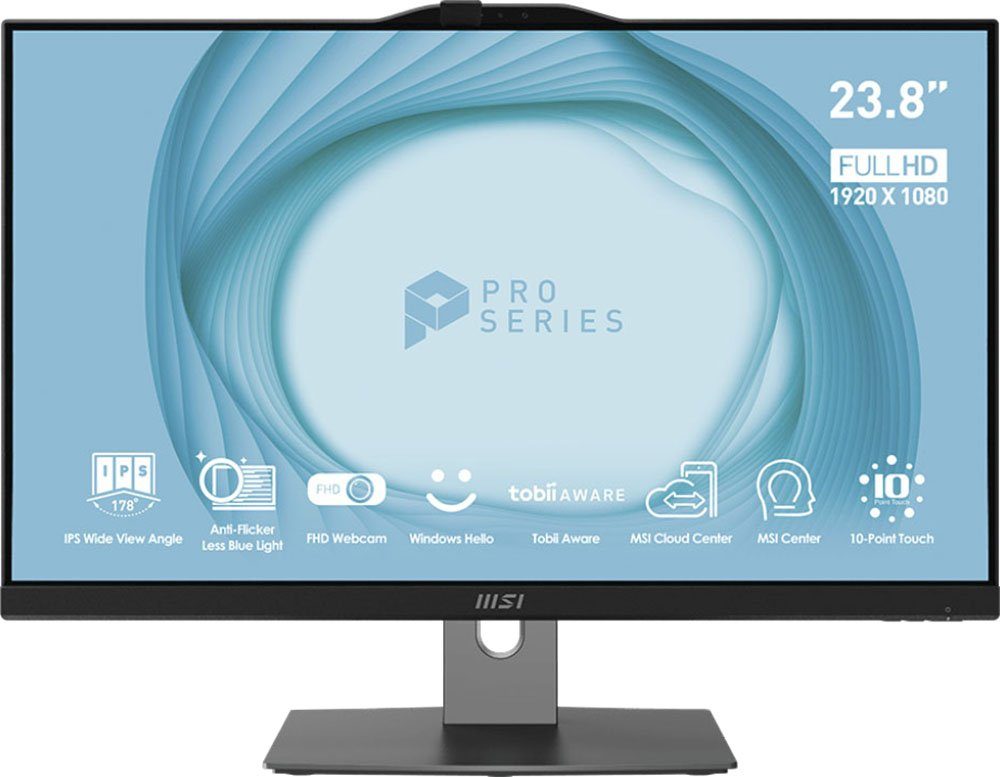 MSI Pro AP243TP 12M-015DE All-in-One PC (23,8 Zoll, Intel Core i5 12700, Intel® UHD 770, 8 GB RAM, 512 GB SSD, Silent-Pro-Cooling-System)