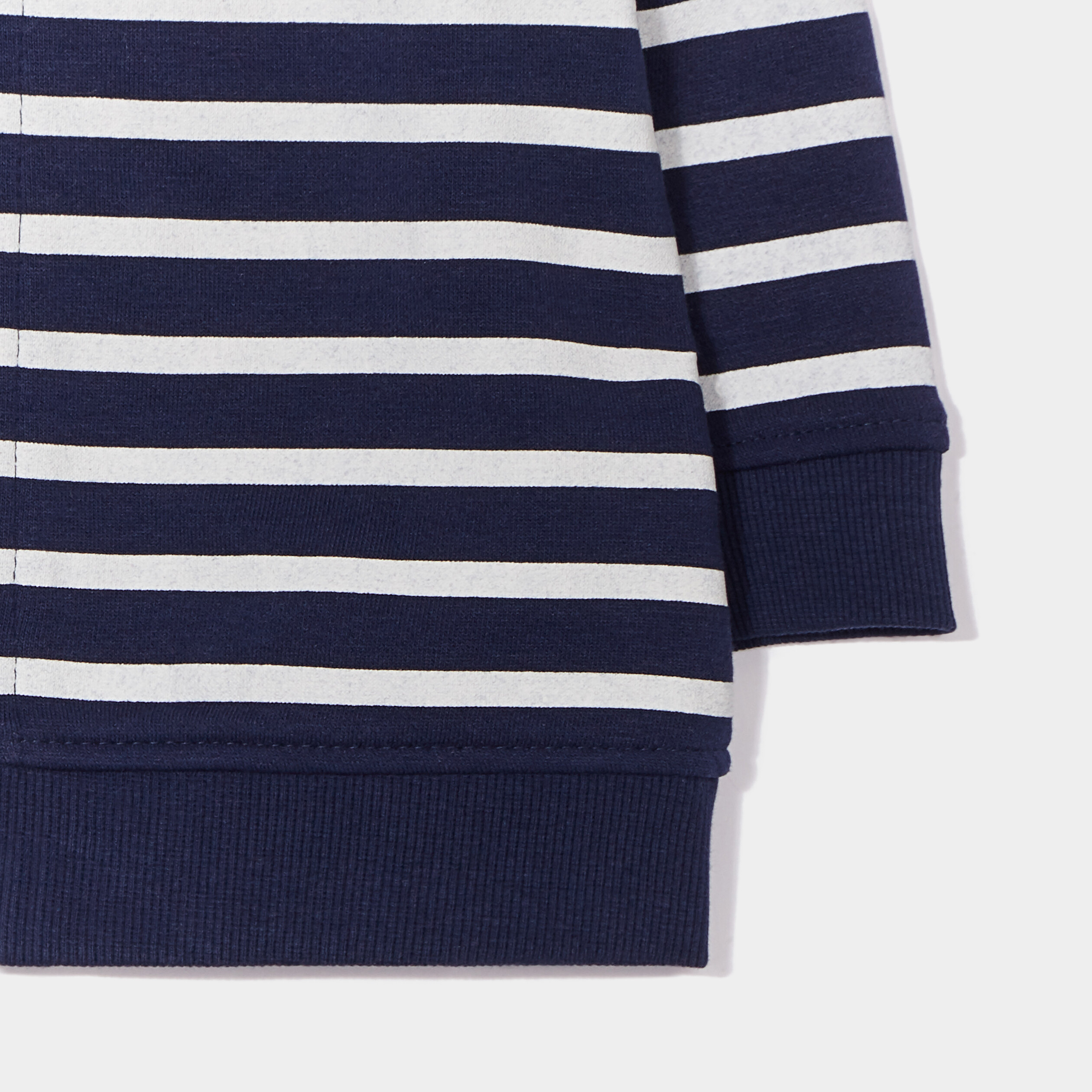 Sweat zippé à capuche manches longues bleu marine bébé garçon | La Halle