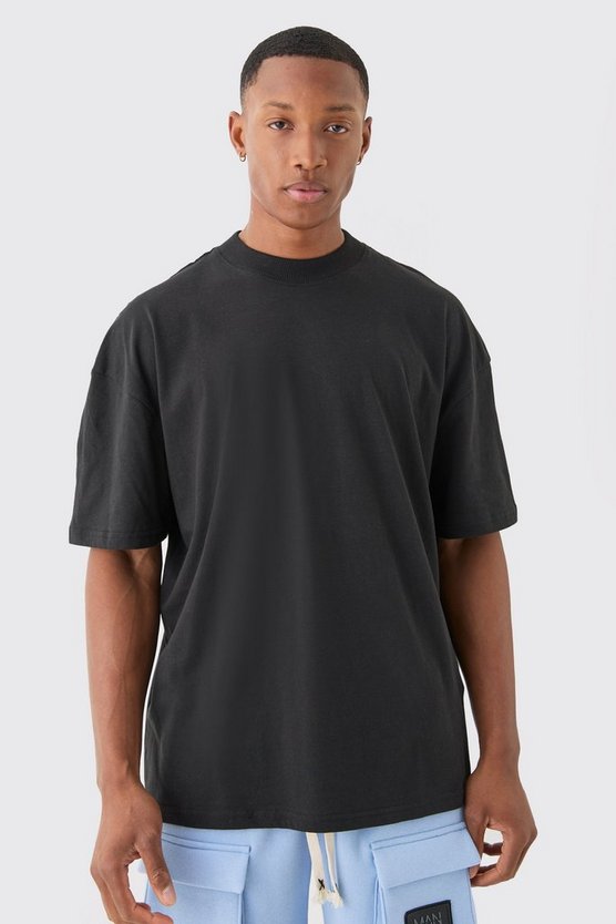 Oversize T-Shirt mit Motor Text Print
