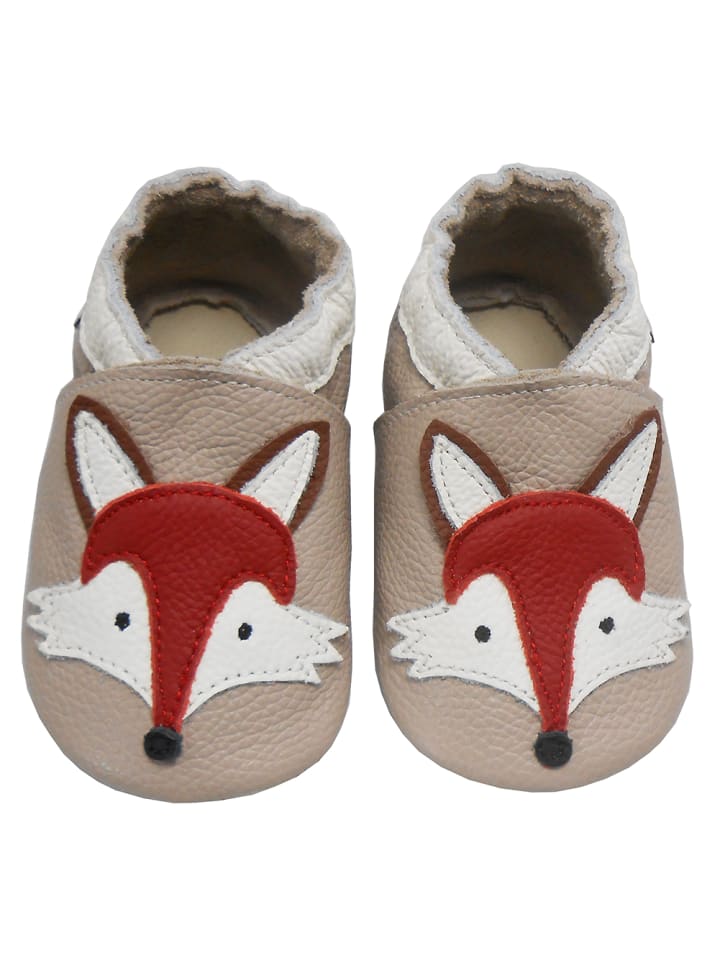 Yalion Leder-Krabbelschuhe 