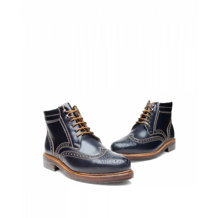 Heinrich Dinkelacker - Businessschuhe Derby BUDA FULL-BROGUE C Cordovan - blau