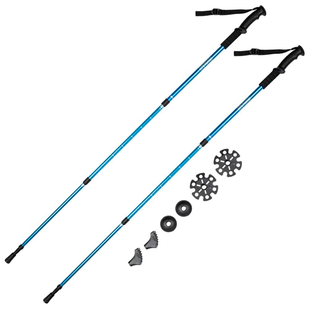 GOGLAND Trekking Walking Stöcke blau