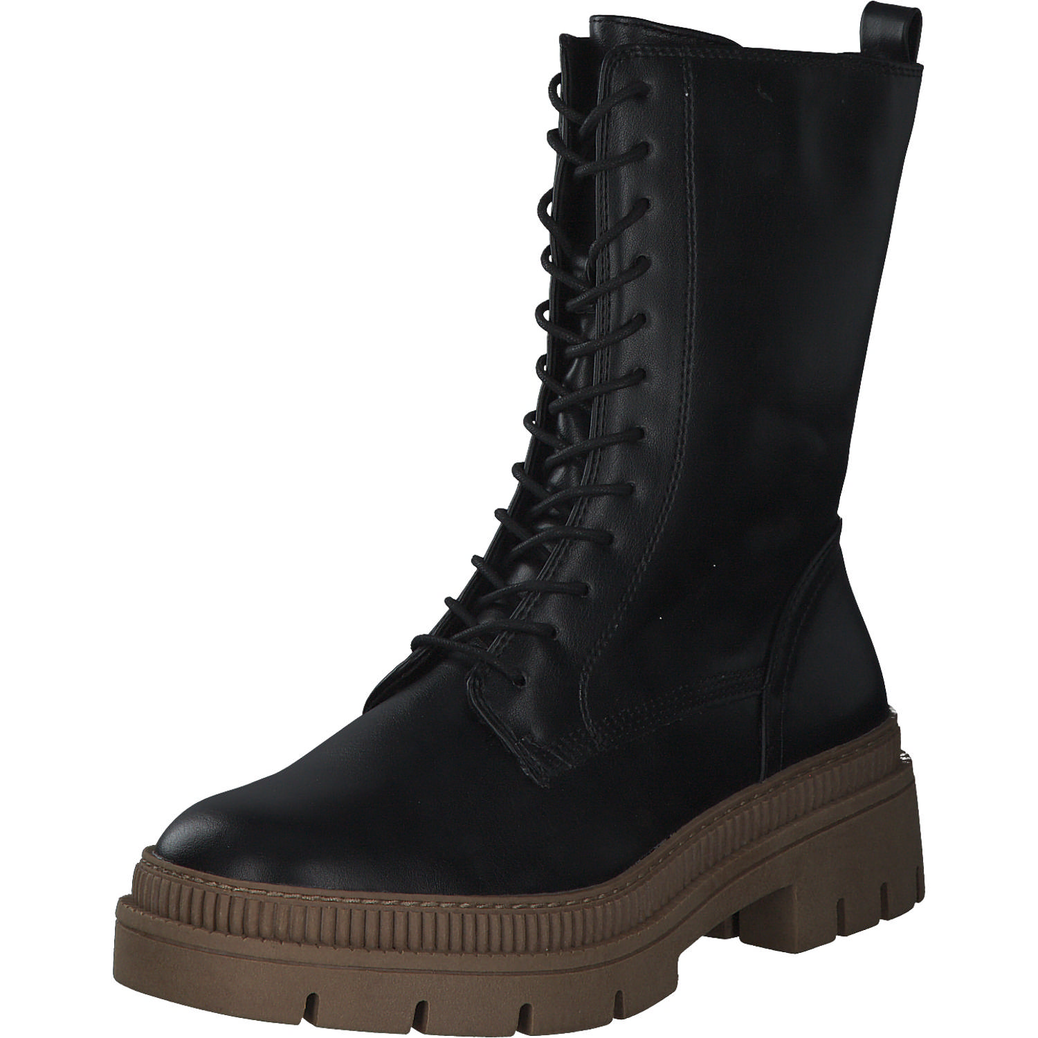 Marco Tozzi 25703, Schnürstiefel, Damen, BLACK / NATURE