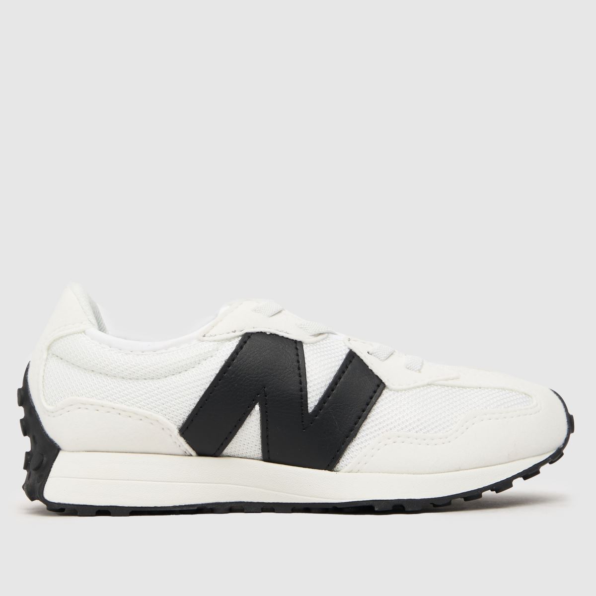 New Balance vita och svarta 327 Junior-träningsskor