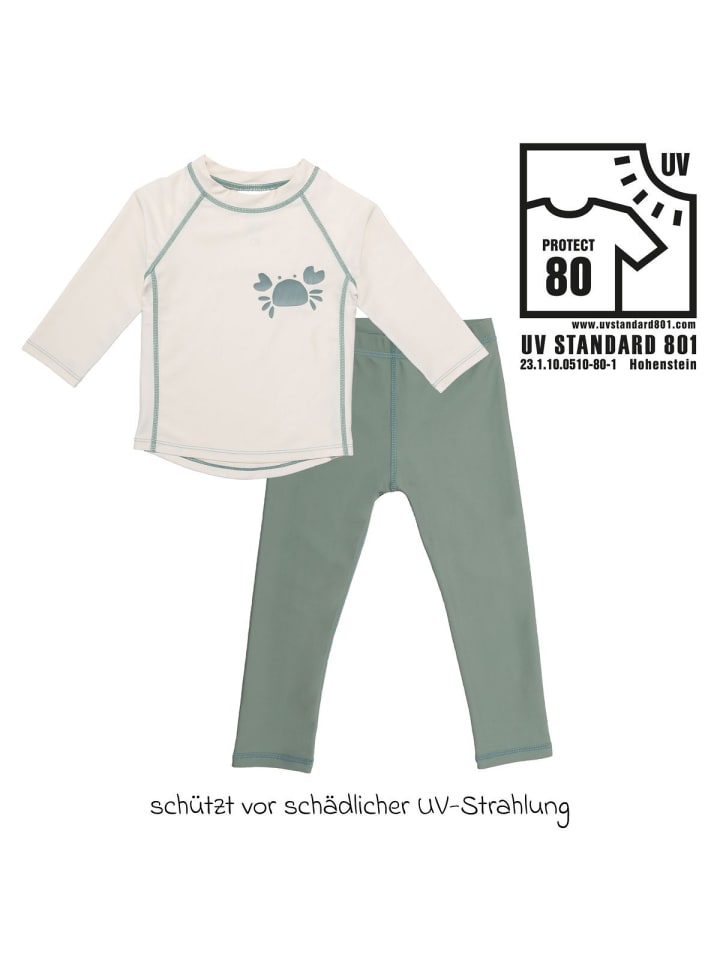 LaLoona Bade-Set Shirt & Leggings mit UV-Schutz - in weiss,gruen,motiv günstig kaufen