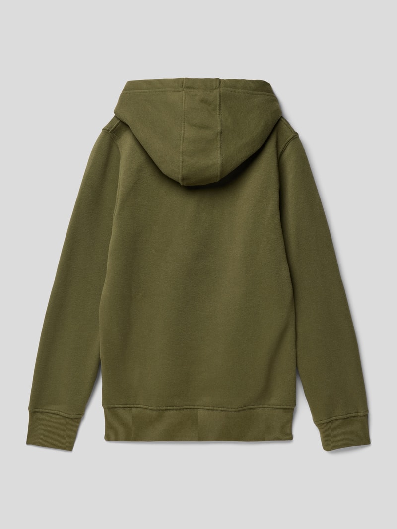 Hoodie im Used-Look in khaki