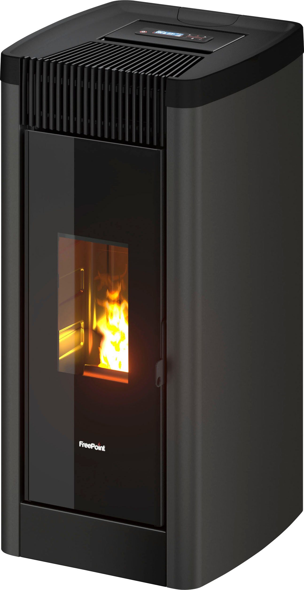Freepoint Pelletofen Steel 9, 9,5 kW, Zeitbrand