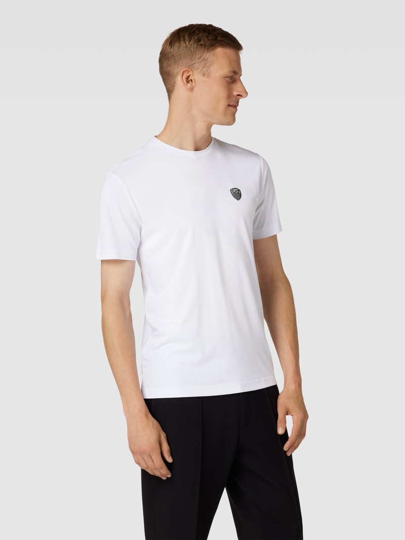 T-Shirt mit Label-Detail in weiß