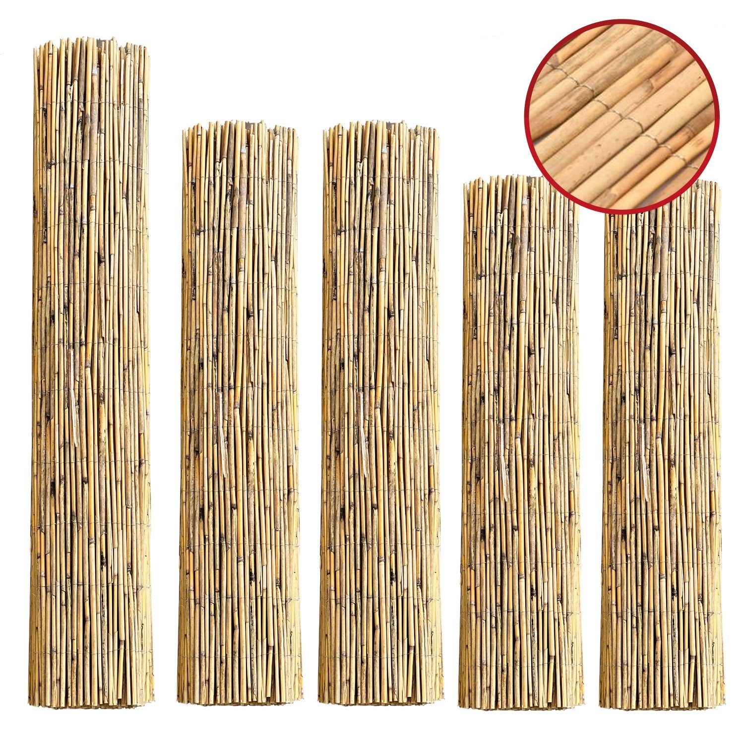 GENTOR Sichtschutzzaunmatten Schilfmatte Schilfrohrmatte Sichtschutzmatte Windschutz Sichtschutz, (Packung), Langlebig