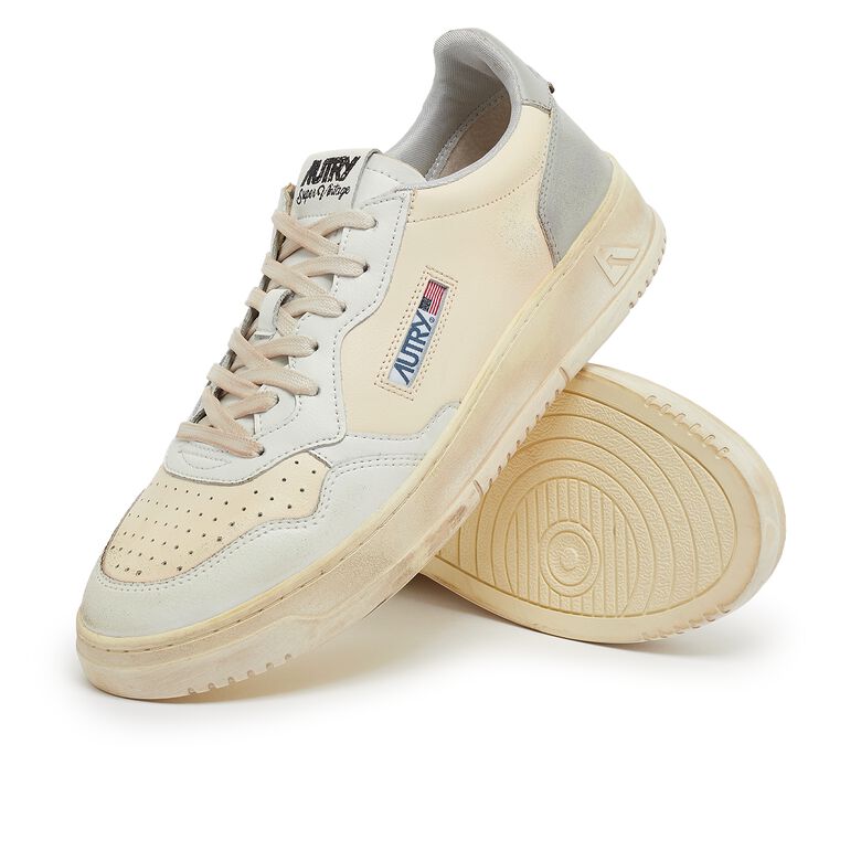 Autry Sup Vint Low leat/leat ivory/vap/wht