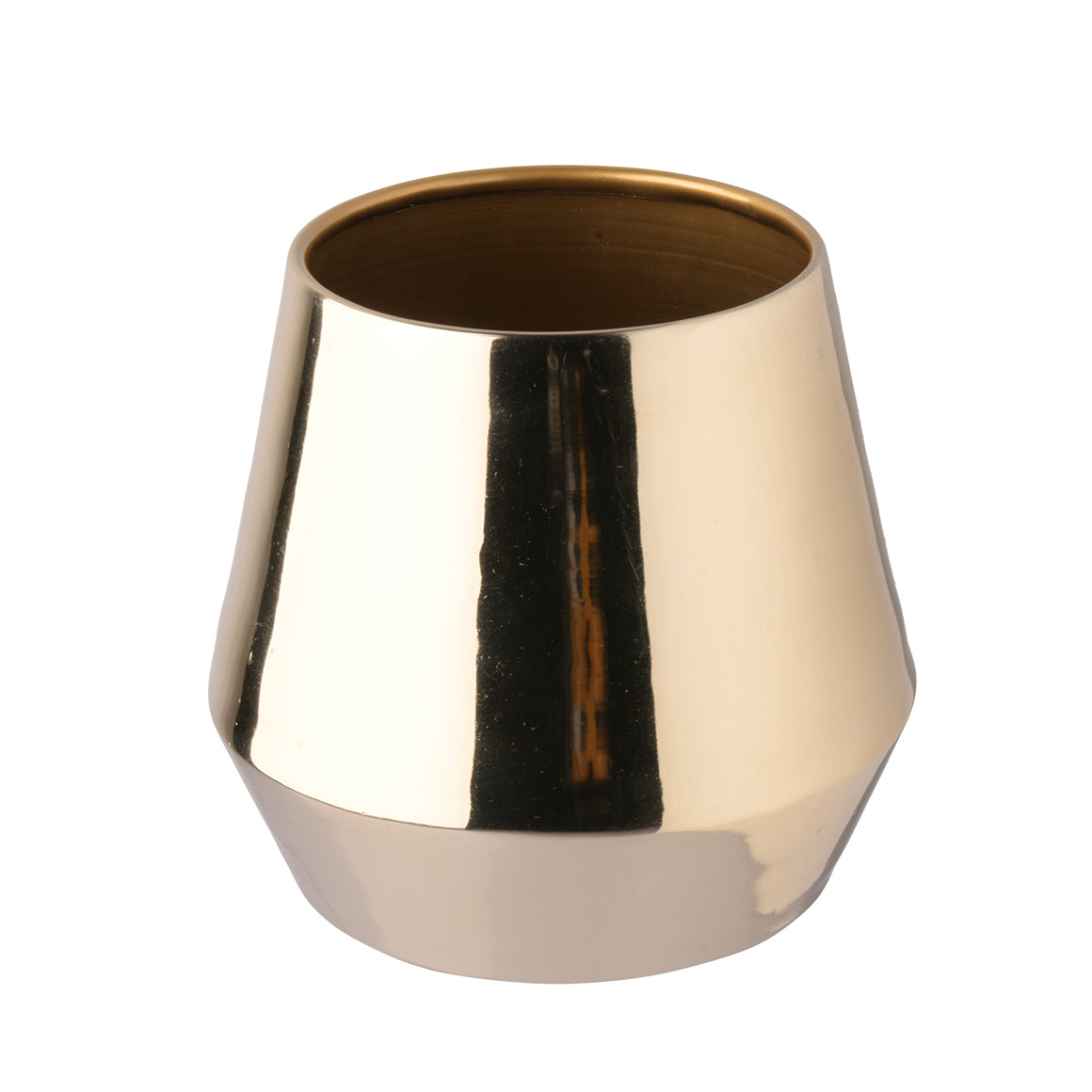 Kleiner Blumentopf in Gold-Optik